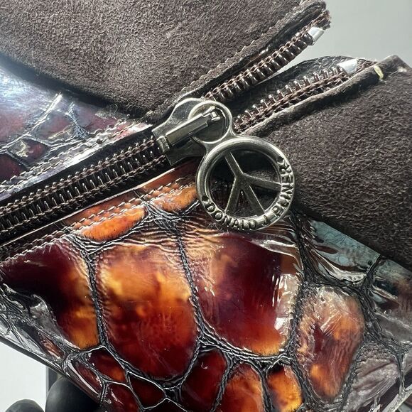 Donald J Pliner Rula Caiman Alligator Ankle Booties Boots Women Size 8.5 Preownd - Picture 13 of 14